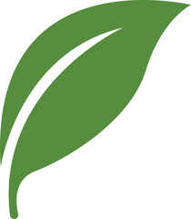 Fototapeta premium Stylized Green Eco Friendly Leaf Emblem Logo Vector