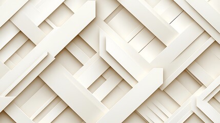 Abstract Geometric Pattern with Overlapping Rectangles, Abstract geometric pattern with overlapping beige rectangles creating a 3D effect