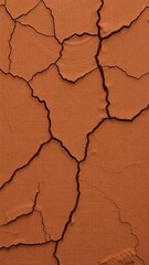 Fototapeta premium Brown rock texture with cracks. Rough mountain surface. Close-up. Stone background for design.