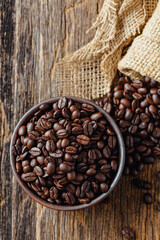 coffee beans in sack