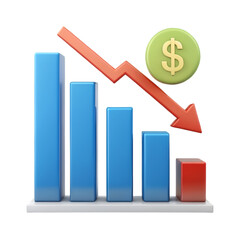 business graph with arrow