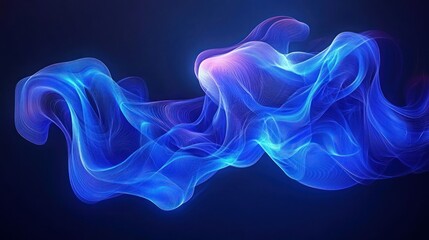 Fototapeta premium Abstract fluid dynamic design, vibrant blue waves