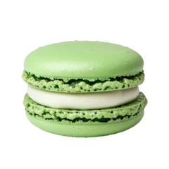 Fototapete Rund Delicious green macaron featuring a creamy filling, perfect for any dessert lover or culinary enthusiast. © Stock Media Labs
