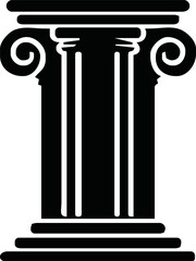 pillar Ball icons symbol vector elements for infographic web.An illustration of an ancient Greek or Roman temple with columns or pillars