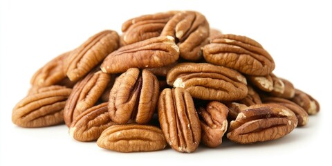 Obraz premium A pile of nuts with a white background