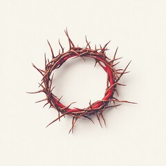 Obraz premium Thorns Crown for White Background, Religious Symbol. (1)