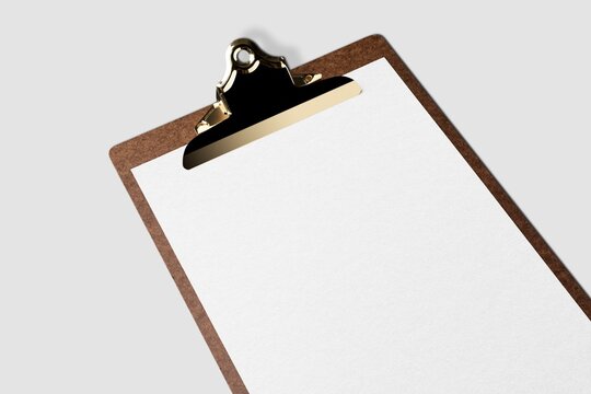 Clipboard menu, blank paper, restaurant branding with design space