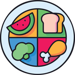 Eat Balanced Portion Sticker