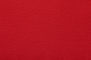Fototapeta premium しわのある赤い和紙の背景テクスチャー Wrinkled red washi paper background texture
