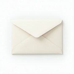 Minimalist envelope design on a white background for stationery.