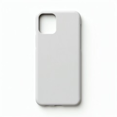 Minimalistic gray smartphone case on a light background.