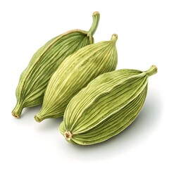 Cardamoms isolated on white background