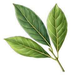 Obraz premium Bbay leaf isolated on white background