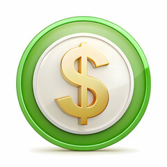 Obraz premium green dollar sign