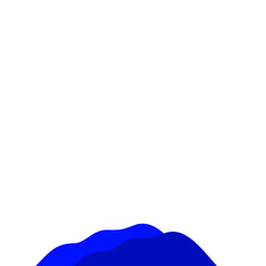 Dark Blue Mountain Illustration