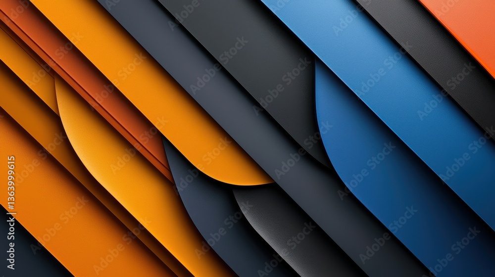 Aufkleber a series of colorful and black and blue paper strips are arranged in a pattern