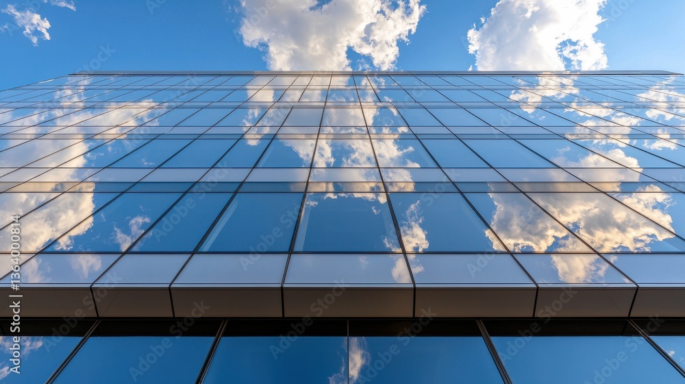 Aufkleber a tall building with a cloudy sky in the background