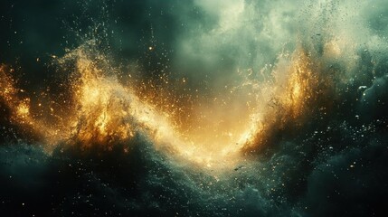 Obraz premium Apocalyptic Fire and Water Dramatic Scene