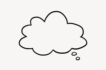 Simple thought bubble outline illustration