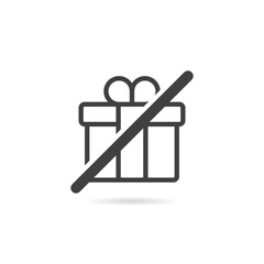Vector Isolated No Gift or Present Icon
