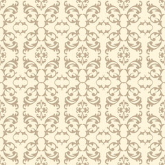 Aesthetic decorative floral seamless pattern