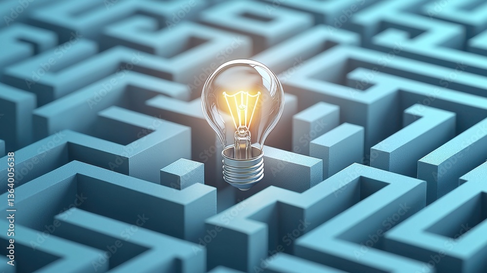 Poster illuminating the path through complexity a maze of and innovation guiding strategies and decisions t