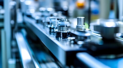 A production line manufacturing medical devices with a focus on precision and safety.