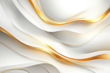 Obraz premium Abstract composition featuring elegant swirling lines and golden accents