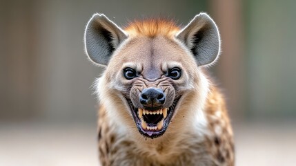 Ferocious Hyena's Close-Up
