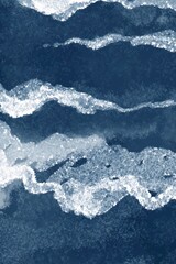 Ocean wave painted background illustration