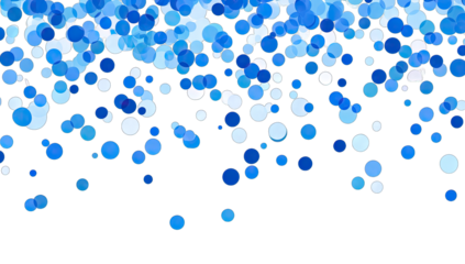 vibrant array of blue circles of varying sizes creating a visual