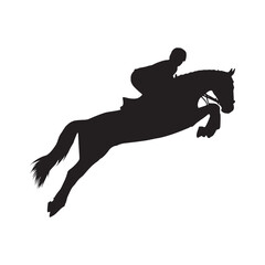 silhouette of a racing horse
