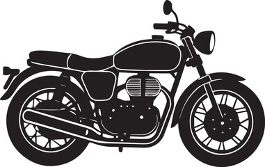 Obraz premium motorcycle vector illustration, motorcycle clipart, motorcycle silhouette vector black and white