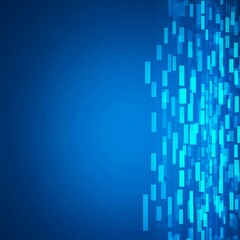 Obraz premium A vibrant blue digital abstract design featuring vertical lines and rectangles, creating a modern, tech-inspired background.