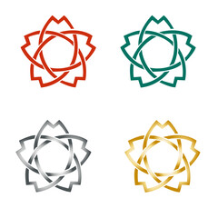 カラー家紋：釜敷き山桜（透過可）