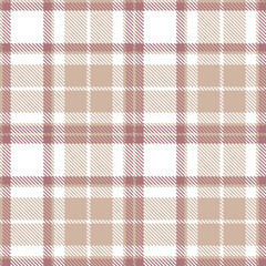 Cool Pinkish Grey Seamless Tartan with Muted White accents Textile Design