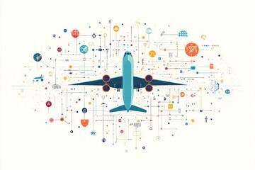 Airplane Connected to Global Network