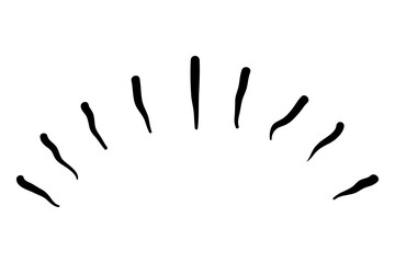 Doodle burst png element, transparent background