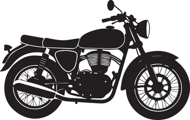 Obraz premium motorcycle vector illustration, motorcycle clipart, motorcycle silhouette vector black and white
