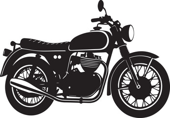 Obraz premium motorcycle vector illustration, motorcycle clipart, motorcycle silhouette vector black and white