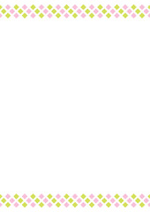 かわいいにぎやかな罫線の背景イラスト