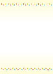 かわいいにぎやかな罫線の背景イラスト