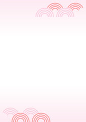 かわいいにぎやかな罫線の背景イラスト