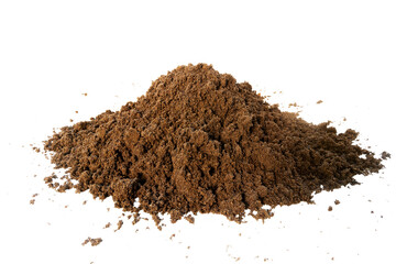 pile of soil isolated on white