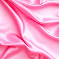 Obraz premium Pink silk satin background. Soft wavy folds on the fabric. Wedding, anniversary, valentine, love, tender, holiday, celebration, card. Beautiful pink abstract background with copy space for your design
