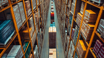 A smart AI algorithm automating inventory management across a global supply chain.