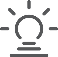 シンプルな天気のアイコン（夕陽）