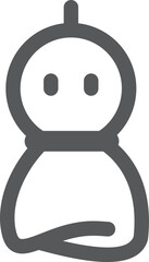 シンプルな天気のアイコン（てるてる坊主）