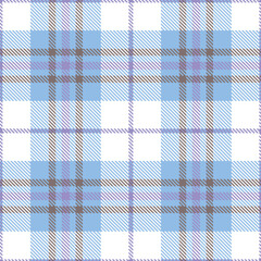 Muted Baby Blue and Dark Pale Purple Seamless Tartan Textile Design