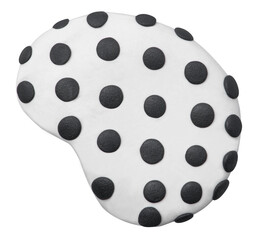 Png clay irregular dotted shape in white handmade creative art